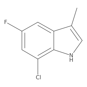 7-Chloro-5-fluoro-3-methyl-1H-indole结构式