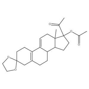 19-Norpregna-5(10),9(11)-diene-3,20-dione, 17-(acetyloxy)-, cyclic 3-(1,2-ethanediyl acetal)结构式
