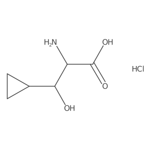 2-Amino-3-cyclopropyl-3-hydroxypropanoic acid;hydrochloride结构式