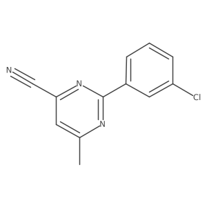 2-(3-Chlorophenyl)-6-methylpyrimidine-4-carbonitrile结构式