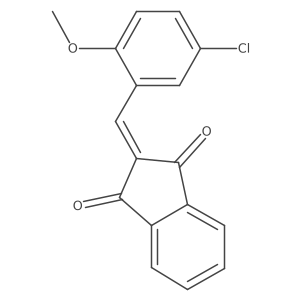 2-[(5-Chloro-2-methoxyphenyl)methylene]-1H-indene-1,3(2H)-dione Structure