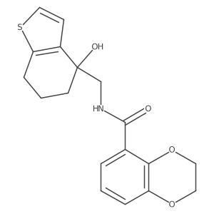 N-[(4-hydroxy-4,5,6,7-tetrahydro-1-benzothiophen-4-yl)methyl]-2,3-dihydro-1,4-benzodioxine-5-carboxamide Structure