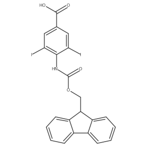 4-({[(9H-fluoren-9-yl)methoxy]carbonyl}amino)-3,5-diiodobenzoic acid Structure