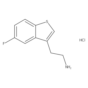 2-(5-Fluoro-1-benzothiophen-3-yl)ethanamine;hydrochloride Structure