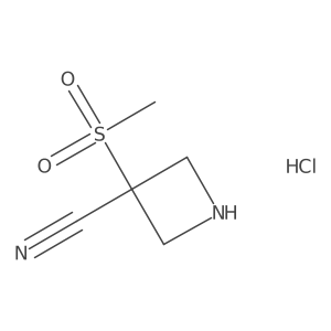 3-Methanesulfonylazetidine-3-carbonitrile hydrochloride结构式