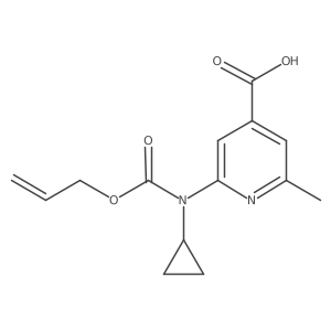 2-{Cyclopropyl[(prop-2-en-1-yloxy)carbonyl]amino}-6-methylpyridine-4-carboxylic acid结构式
