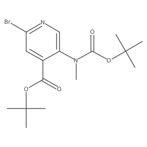 Tert-butyl 2-bromo-5-{[(tert-butoxy)carbonyl](methyl)amino}pyridine-4-carboxylate Structure
