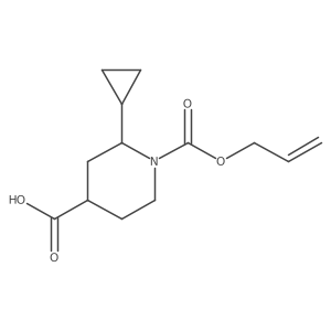 2-Cyclopropyl-1-[(prop-2-en-1-yloxy)carbonyl]piperidine-4-carboxylic acid结构式