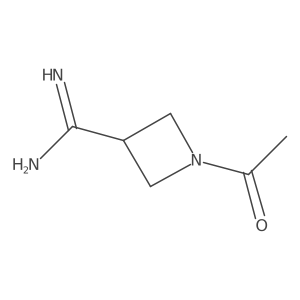 1-Acetylazetidine-3-carboximidamide结构式