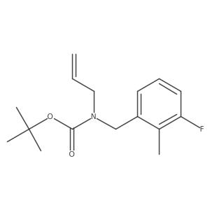 tert-butyl N-[(3-fluoro-2-methylphenyl)methyl]-N-(prop-2-en-1-yl)carbamate结构式