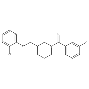 3-(3-{[(3-Chloropyridin-2-yl)oxy]methyl}piperidine-1-carbonyl)-5-fluoropyridine Structure