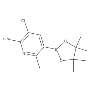 3-Chloro-6-fluoro-5-(4,4,5,5-tetramethyl-1,3,2-dioxaborolan-2-yl)pyridin-2-amine Structure