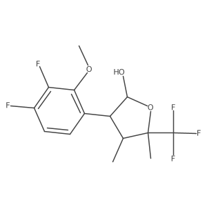 3-(3,4-Difluoro-2-methoxyphenyl)tetrahydro-4,5-dimethyl-5-(trifluoromethyl)-2-furanol Structure