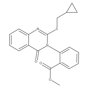 Methyl 2-{2-[(cyclopropylmethyl)sulfanyl]-4-oxo-3,4-dihydroquinazolin-3-yl}benzoate Structure