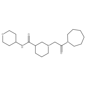 1-[2-(azepan-1-yl)-2-oxoethyl]-N-(oxan-4-yl)piperidine-3-carboxamide结构式