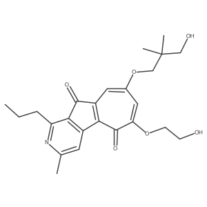 8-(3-Hydroxy-2,2-dimethylpropoxy)-6-(2-hydroxyethoxy)-3-methyl-1-propylazuleno[2,3-c]pyridine-5,10-dione结构式