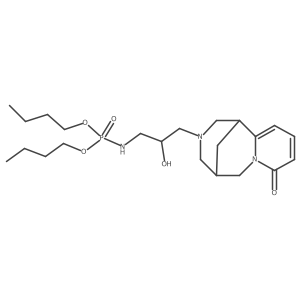 Cytisine, 12-[2-hydroxy-3-(phosphonoamino)propyl]-, dibutyl ester Structure
