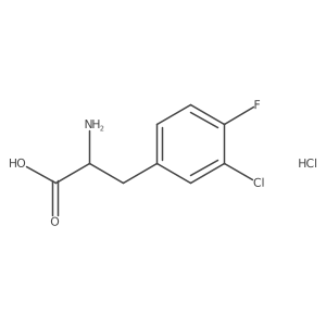 (2R)-2-amino-3-(3-chloro-4-fluorophenyl)propanoic acid hydrochloride结构式