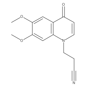 3-(6,7-Dimethoxy-4-oxoquinolin-1(4H)-yl)propanenitrile Structure