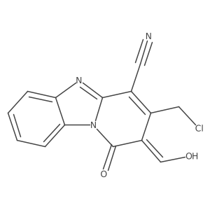 3-(Chloromethyl)-2-formyl-1-oxo-1,5-dihydropyrido[1,2-a]benzimidazole-4-carbonitrile Structure