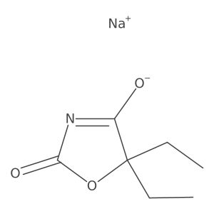 Sodium 5,5-diethyl-2-oxo-2,5-dihydro-1,3-oxazol-4-olate结构式