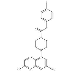 7-Chloro-4-[4-[(4-fluorophenyl)acetyl]-1-piperazinyl]-2-quinolinamine结构式