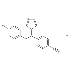 4-[[(4-Bromophenyl)methyl]-1H-imidazol-1-ylamino]benzonitrile hydrochloride结构式