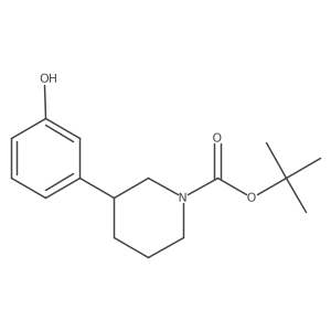 3-(3-Hydroxyphenyl)piperidine-1-carboxylic acid tert-butyl ester Structure