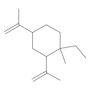 (1S,2R,4S)-1-Ethyl-1-methyl-2,4-di(prop-1-en-2-yl)cyclohexane结构式