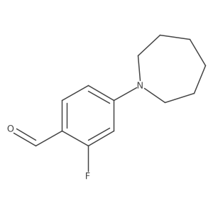 2-Fluoro-4-(hexahydro-1H-azepin-1-yl)benzaldehyde结构式