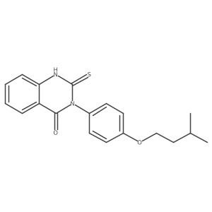 2,3-Dihydro-3-[4-(3-methylbutoxy)phenyl]-2-thioxo-4(1H)-quinazolinone结构式