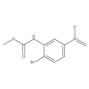 Methyl 2-bromo-5-nitrophenylcarbamate结构式