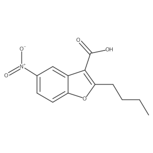 2-(n-Butyl)-3-carboxy-5-nitrobenzofuran结构式