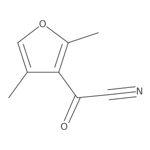 2,4-Dimethyl-I+/--oxo-3-furanacetonitrile Structure