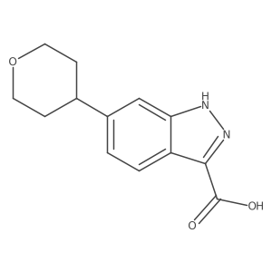 6-(tetrahydropyran-4-yl)-1H-indazole-3-carboxylic acid结构式