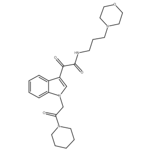 N-(3-morpholinopropyl)-2-oxo-2-(1-(2-oxo-2-(piperidin-1-yl)ethyl)-1H-indol-3-yl)acetamide Structure