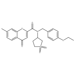 N-(1,1-dioxidotetrahydrothiophen-3-yl)-N-(4-ethoxybenzyl)-7-methyl-4-oxo-4H-chromene-2-carboxamide Structure