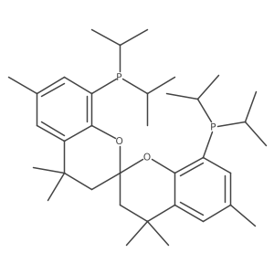 (4,4,4',4',6,6'-Hexamethyl-2,2'-spirobi[chroman]-8,8'-diyl)bis(Diisopropylphosphine) Structure