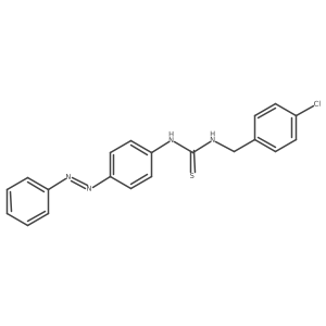 Thiourea, N-[(4-chlorophenyl)methyl]-N'-[4-(2-phenyldiazenyl)phenyl]- Structure
