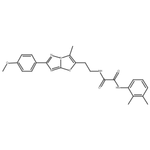 N1-(2,3-dimethylphenyl)-N2-(2-(2-(4-methoxyphenyl)-6-methylthiazolo[3,2-b][1,2,4]triazol-5-yl)ethyl)oxalamide结构式
