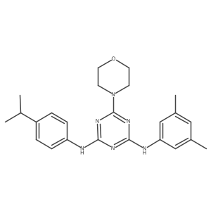 N2-(3,5-dimethylphenyl)-N4-(4-isopropylphenyl)-6-morpholino-1,3,5-triazine-2,4-diamine Structure
