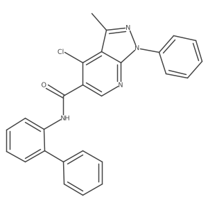 N-([1,1'-biphenyl]-2-yl)-4-chloro-3-methyl-1-phenyl-1H-pyrazolo[3,4-b]pyridine-5-carboxamide Structure