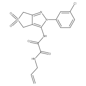 N1-allyl-N2-(2-(3-chlorophenyl)-5,5-dioxido-4,6-dihydro-2H-thieno[3,4-c]pyrazol-3-yl)oxalamide结构式
