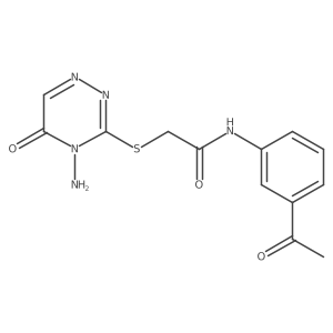 N-(3-acetylphenyl)-2-((4-amino-5-oxo-4,5-dihydro-1,2,4-triazin-3-yl)thio)acetamide Structure