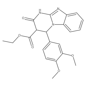 Ethyl 4-(3,4-dimethoxyphenyl)-2-oxo-1,2,3,4-tetrahydropyrimido[1,2-a]benzimidazole-3-carboxylate结构式