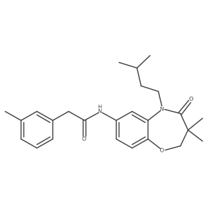 N-(5-isopentyl-3,3-dimethyl-4-oxo-2,3,4,5-tetrahydrobenzo[b][1,4]oxazepin-7-yl)-2-(m-tolyl)acetamide Structure