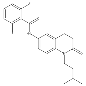 2,6-difluoro-N-(1-isopentyl-2-oxo-1,2,3,4-tetrahydroquinolin-6-yl)benzamide结构式