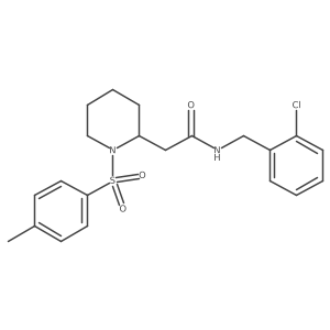 N-(2-chlorobenzyl)-2-(1-tosylpiperidin-2-yl)acetamide结构式