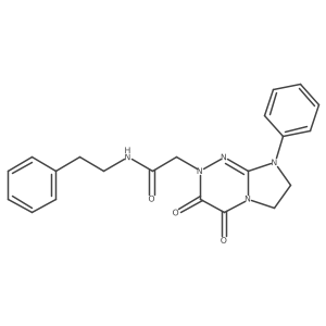 2-(3,4-dioxo-8-phenyl-3,4,7,8-tetrahydroimidazo[2,1-c][1,2,4]triazin-2(6H)-yl)-N-phenethylacetamide结构式
