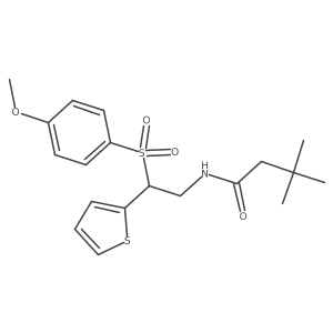 N-[2-(4-methoxybenzenesulfonyl)-2-(thiophen-2-yl)ethyl]-3,3-dimethylbutanamide结构式